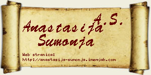 Anastasija Šumonja vizit kartica